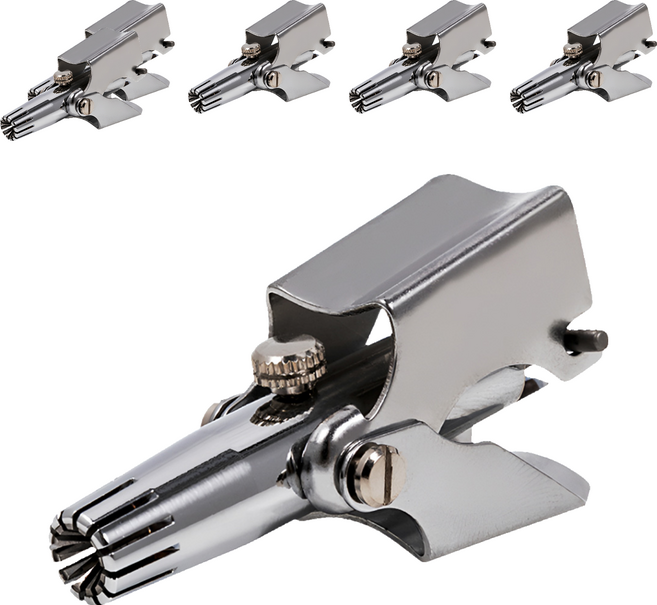 不鏽鋼鼻毛剪 90 x 60 x 20 70g, 銀色, 6支