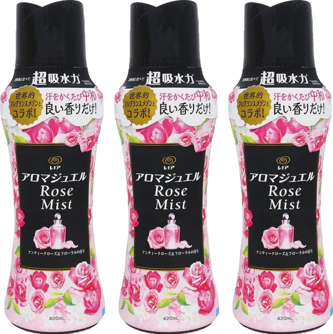 Lenor 蘭諾 衣物芳香豆 神秘玫瑰香, 3瓶, 420ml