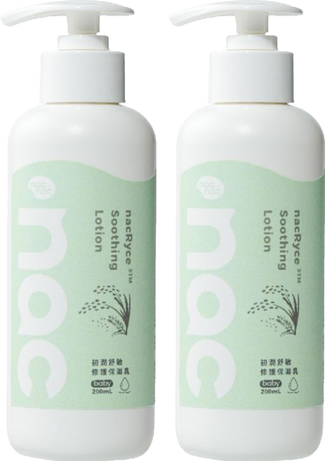 nac nac 初潤舒敏修護保濕乳, 2瓶, 200ml