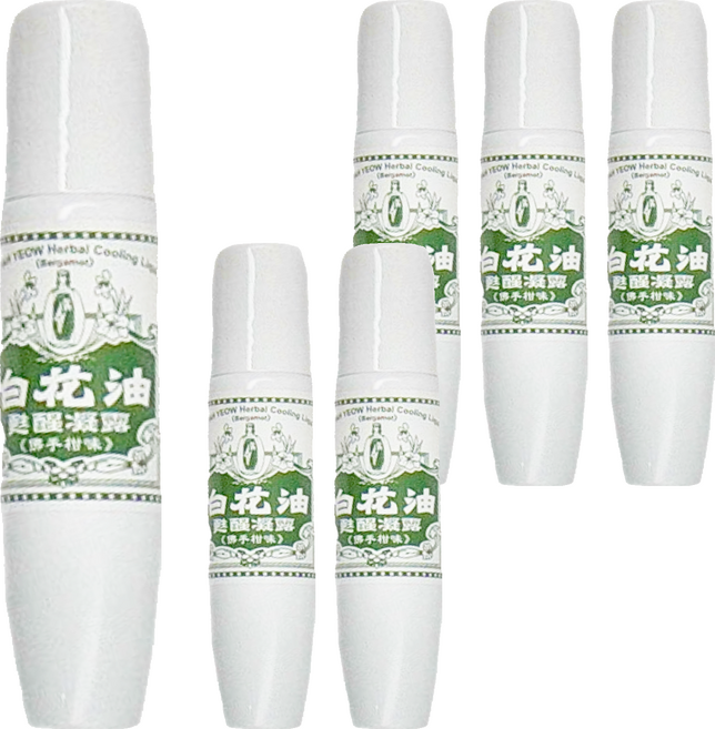 白花油 甦醒凝露 12歲以上, 佛手柑味, 15ml, 6瓶