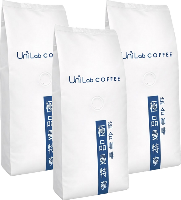 Uni Lab COFFEE 極品曼特寧咖啡豆, 450g, 3個, 全豆咖啡(未研磨)