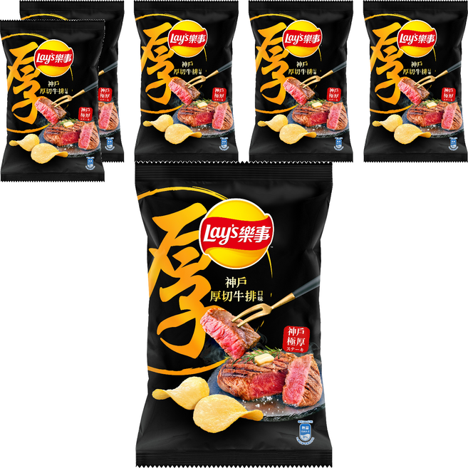 Lay's 樂事 神戶厚切牛排口味洋芋片, 85g, 6包