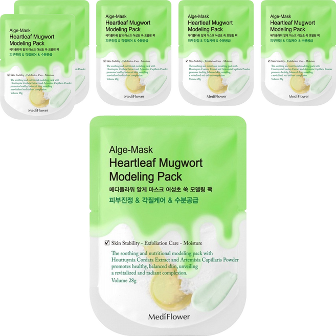 MediFlower 台灣公司貨 SPA海藻軟膜 綠色 魚腥草, 6組, 1入