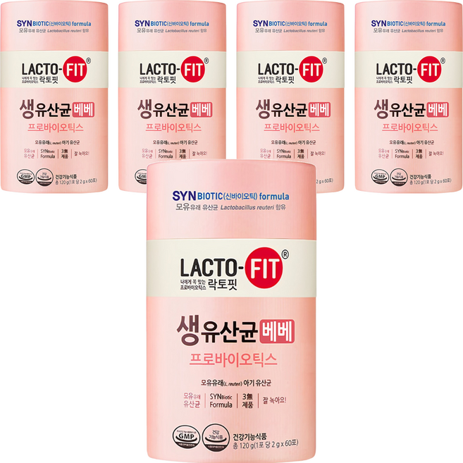 Chong Kun Dang 鍾根堂 LACTO-FIT 益生菌 幼兒款, 60包, 2g, 5罐