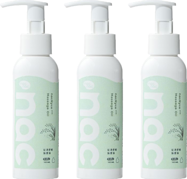nac nac 初潤舒敏按摩油, 3個, 100ml