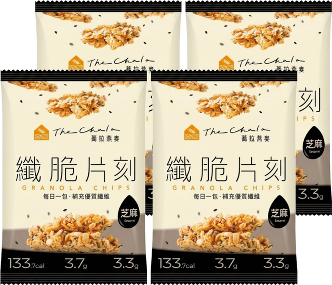 The Chala 蕎拉燕麥 纖脆片刻 芝麻, 30g, 4包