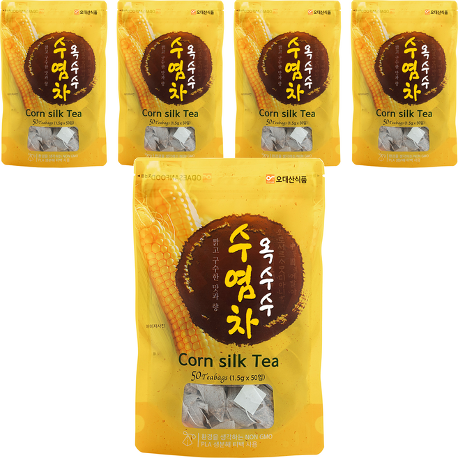 ODAESAN FOOD 玉米鬚茶包, 1.5g, 5個, 50個裝