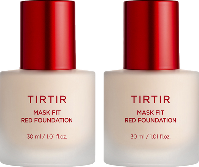 TIRTIR 持久定妝光彩粉底液 SPF40/PA++ 30ml, 17C 白皙陶瓷, 2個