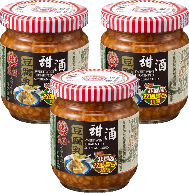 德記 甜酒豆腐乳, 200g, 3個