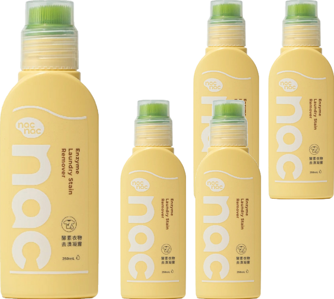 nac nac 酵素衣物去漬凝露, 250ml, 5個