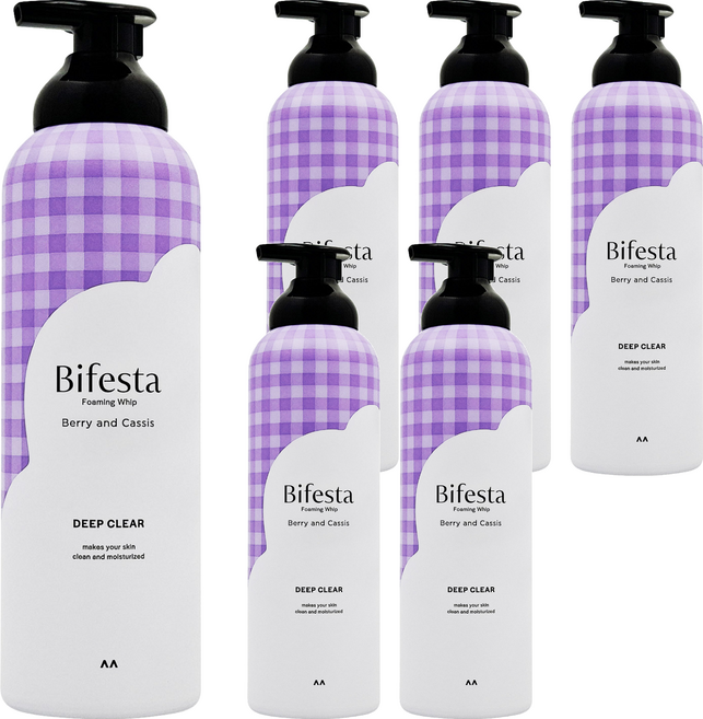 Bifesta 碧菲絲特 極淨碳酸泡洗顏 莓果香, 200g, 6個