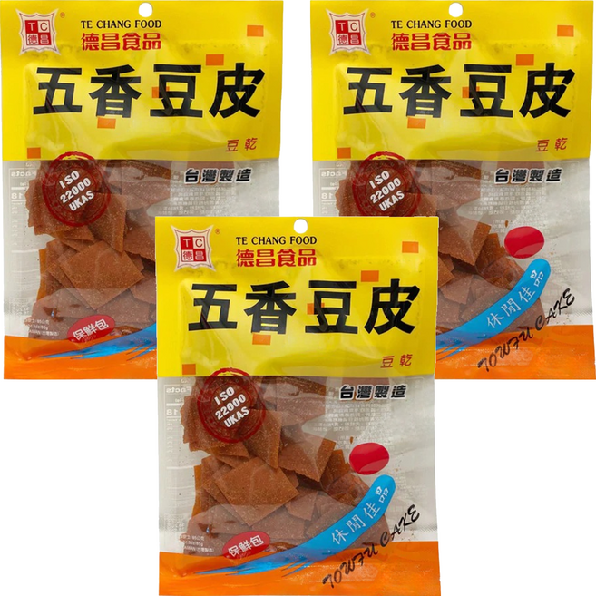 德昌 五香豆皮, 85g, 3包