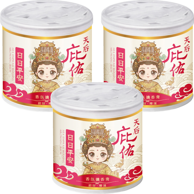 QUNDO 康朵 天后庇佑香氛擴香膏, 120g, 3瓶, 花香