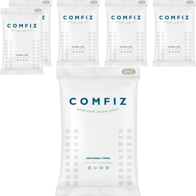 COMFIZ 康菲 旅行用拋棄式毛巾2件組, 白色, 6套