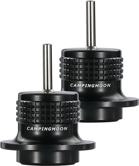 Campingmoon 柯曼 高山瓦斯充氣轉接頭 BKZ38, 黑色, 2個