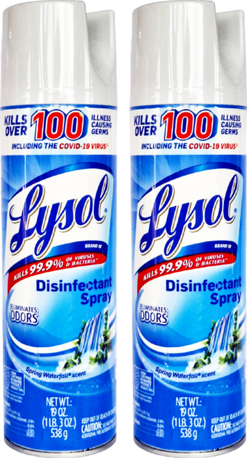 Lysol 來舒 消臭清新噴霧 春天瀑布, 19oz, 2瓶