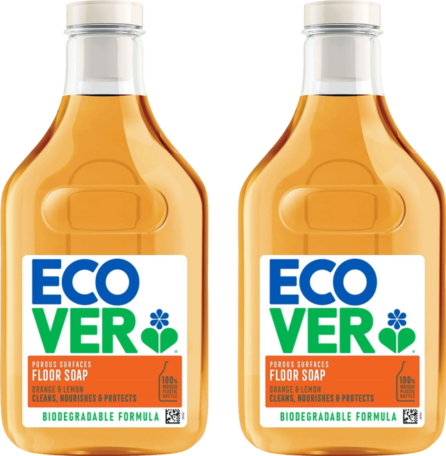 ECOVER 宜珂 生態環保地板清潔劑, 2個, 1L