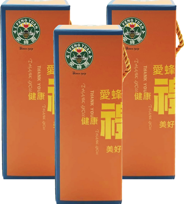 愛蜂園 玫瑰蜂蜜醋調理禮盒, 3個, 300ml