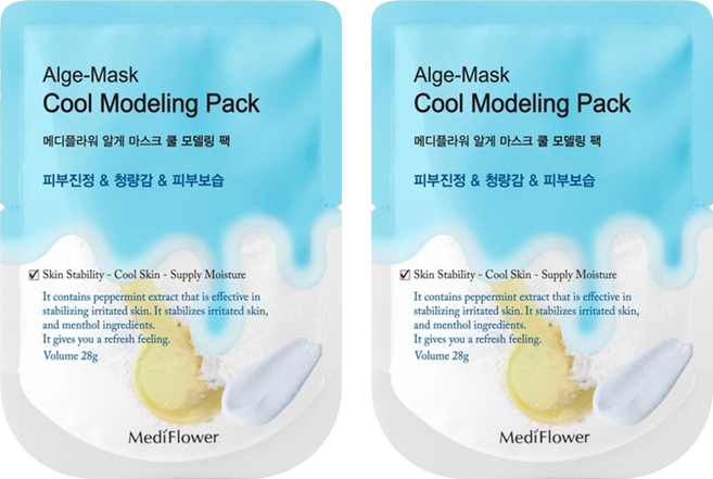 MediFlower 台灣公司貨 SPA海藻軟膜 藍色 酷涼, 2組, 1入