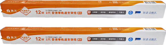 DANCELIGHT 舞光 愛德華軌道支架燈 12W, 黃光, 2入