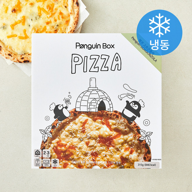 펭귄 수제화덕피자 고르곤졸라 (냉동), 315g, 1개, 1개입