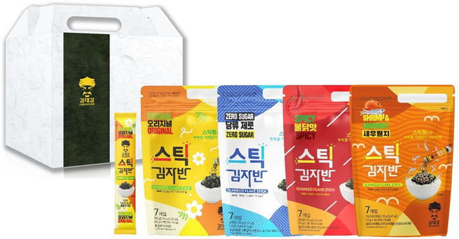 김대감 스틱김자반 10g x 4종 x 7p 선물세트, 1세트