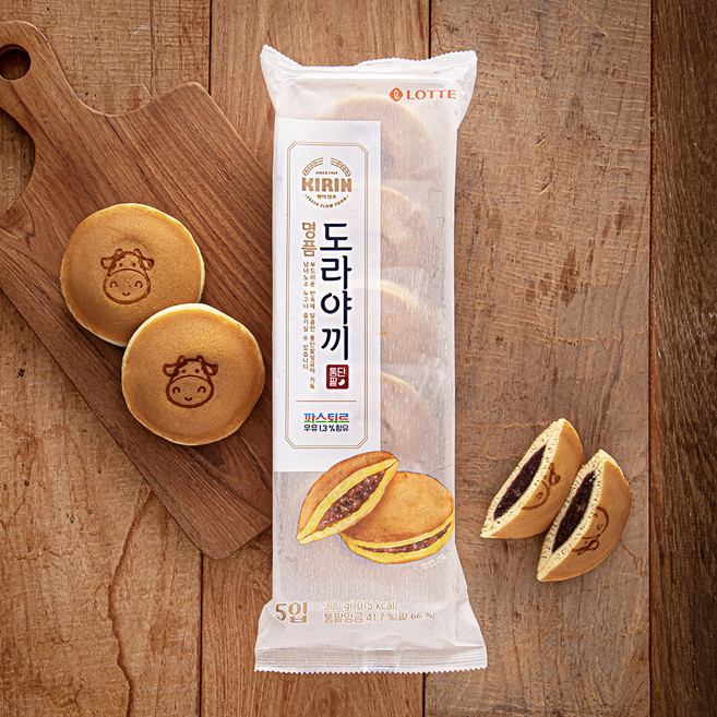 기린 도라야끼통단팥 빵, 60g, 5개입, 1개