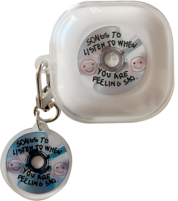 페피스 레트로 버즈 / 버즈2 / 버즈프로 / 버즈2프로 / 버즈라이브 / 버즈FE 이어폰 케이스, 투명, 1개