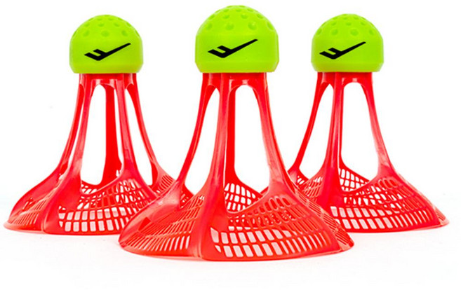 PRO-SPECS 極速空氣羽球, 1組, 紅色的, 3個裝