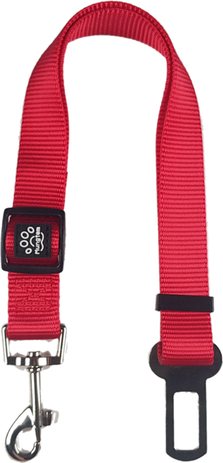 멍템 강아지 안전벨트 차량용, 레드, 1개