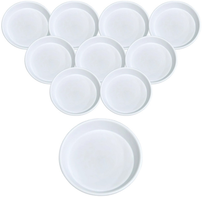 앙플랜트 동그라미 화분받침, 화이트, 10개
