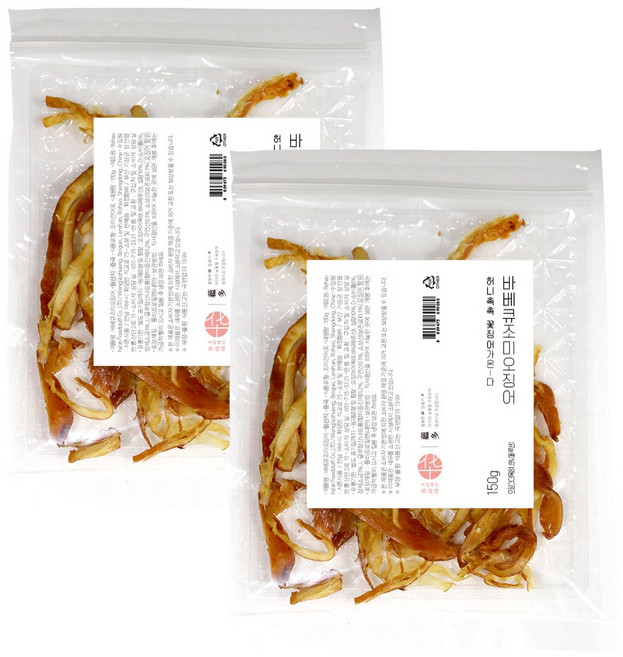 화접항 허니촉촉 꽃징어가 온다 바베큐 조미오징어, 150g, 2개