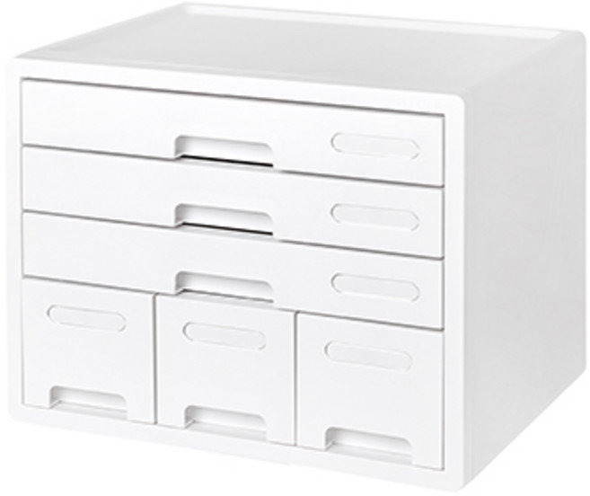 시스맥스 콤보 캐비넷, 화이트, 6단