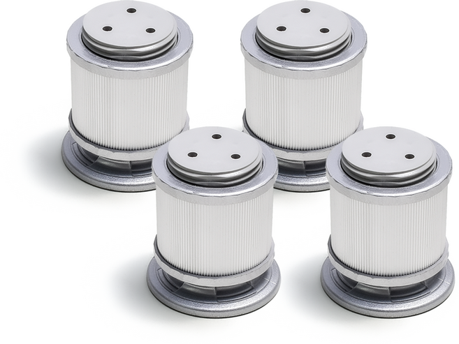 손잡이세상 알루미늄 가구발통 60mm 4p, 실버, 1세트