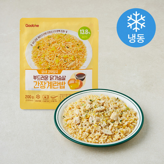 굽네 부드러운 닭가슴살 간장계란밥 (냉동), 200g, 4개