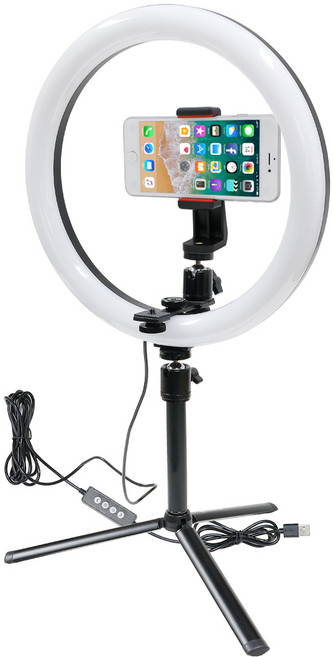 개인방송 포터블 LED 링라이트 촬영 세트, 1세트, VDL-120S