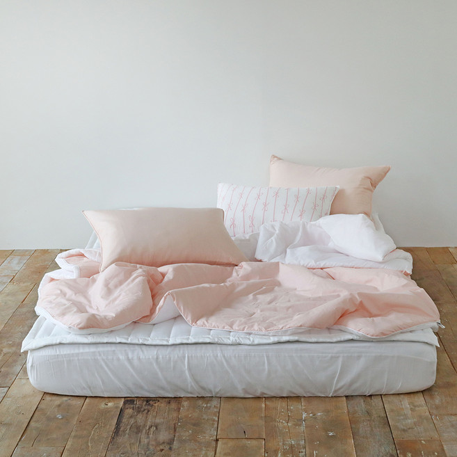 누블 시원한 스탠다드 접촉냉감 듀라론 60수 아사 양면 여름이불, 피치