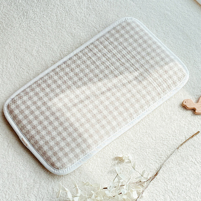 마롤로뜨 신생아 짱구 태열 쿨베개, 멜란체크 베이지, 1개