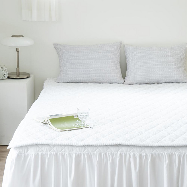 에어룸 썸머나잇 쿨잠 인견 시어서커 쿨매트, 화이트