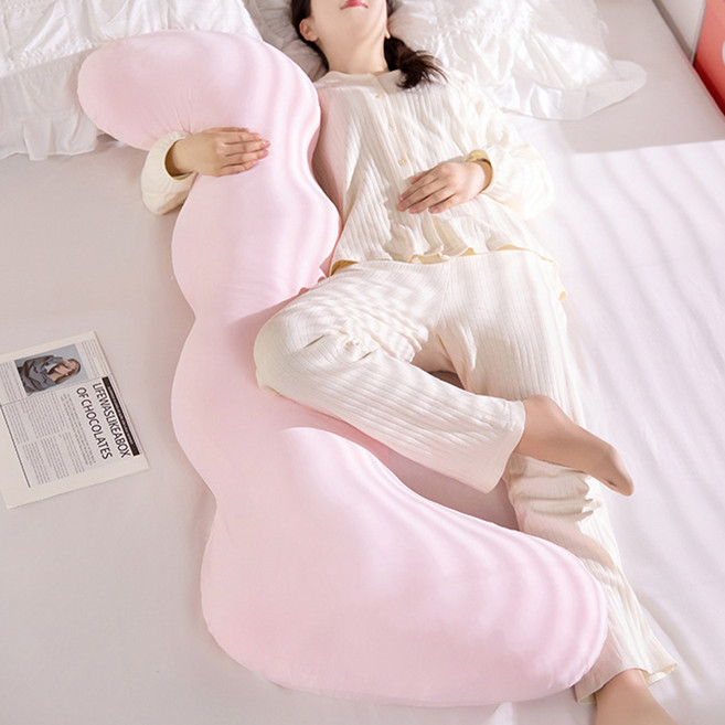 다다랜드 냉감 쿨링 꽈배기 아이스 바디필로우, 핑크