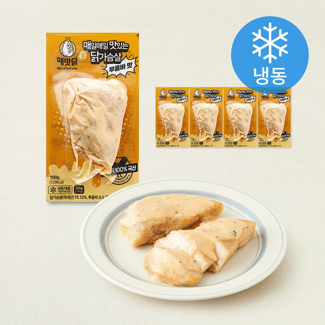 매맛닭 매일매일 맛있는 소스 닭가슴살 투움바 (냉동), 100g, 5개, 1개입