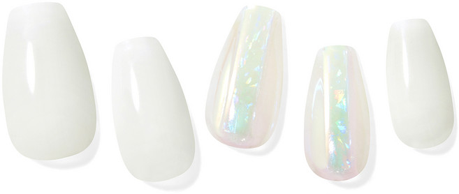 데싱디바 매직프레스 유리네일 컬렉션 네일팁, 1개, 펄리 샤인빔(코핀)