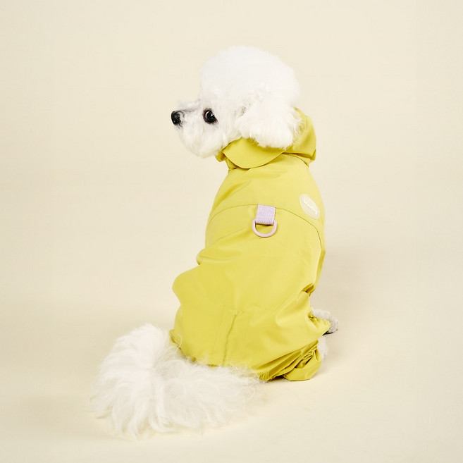 울리 강아지 올인원 레인코트, 옐로우, 1개