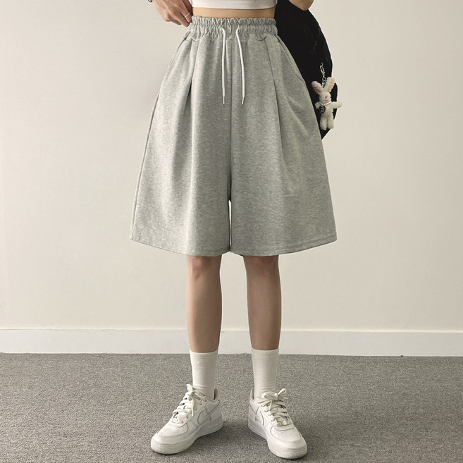 위드후이린 여성용 기본/롱 기장 쏘굿 버뮤다 밴딩 반바지