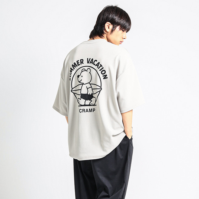 크램프 남성용 빅사이즈 클럽 썸머 써핑 베어 쿨링 반팔 티