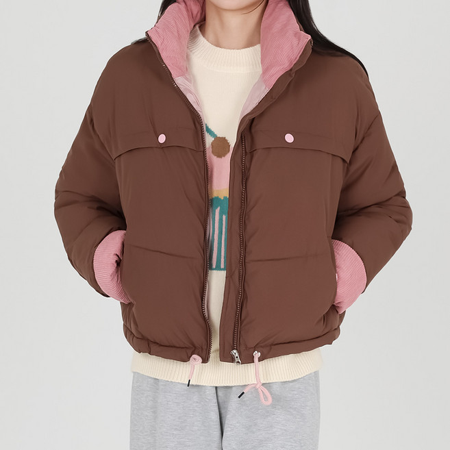 모이르벨라 여성용 솔레 배색 패딩 점퍼 O24FW2-A1127