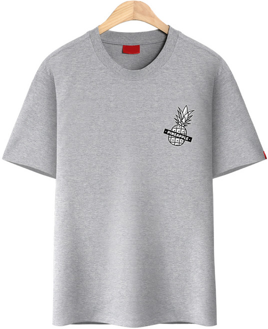 다꾸앙 여름 파인애플 라운드넥 반팔 티셔츠 D03DKA_DU2691