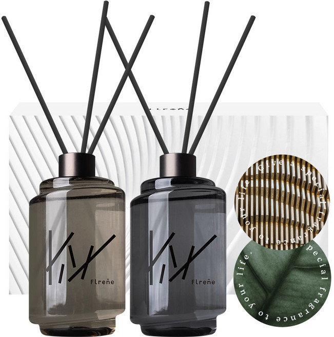 플렌느 트위스트 디퓨저 500ml 2p + 디자인 코스터 2종 세트, 블랙체리, 1개