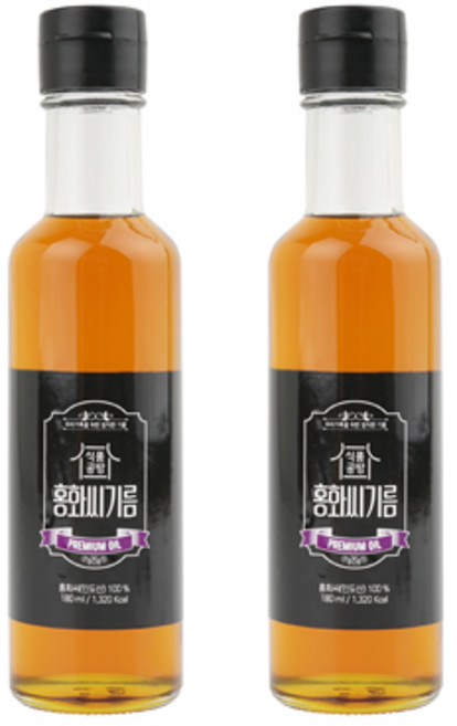 식품공방 홍화씨기름, 2개, 180ml
