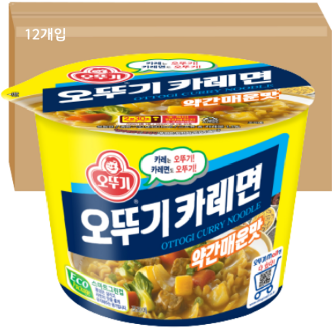오뚜기 카레면 용기 110g, 12개